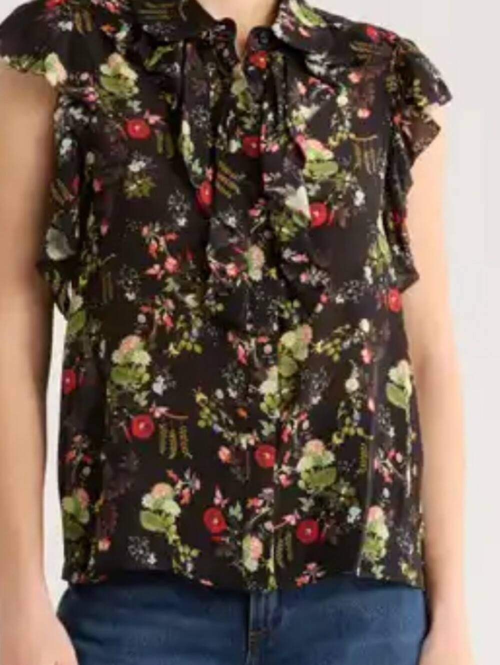 Alice end Olivia Hannon tie front shirt